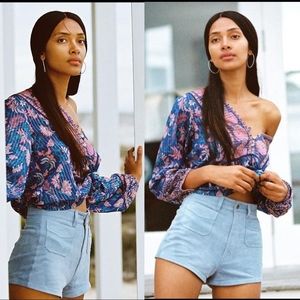 New Arnhem Aphrodite Blouse Midnight Top 8 S Purpl